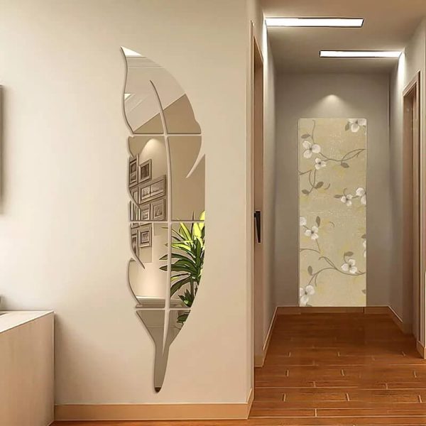 3d Acrylic Wall Leaf Mirror